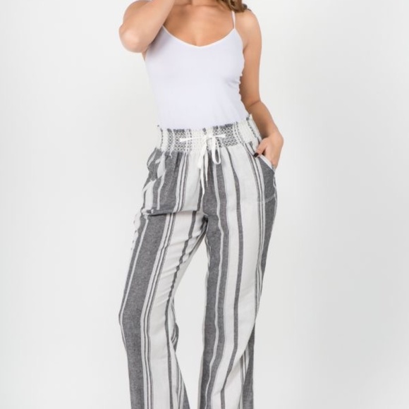 Ci Sono Pants - NWT Cisono Linen Collection Striped Pants